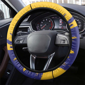 Barbados Royals Cricket Steering Wheel Cover Coat Of Arms Flag Style - African Pride