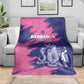 Barbados Royals Cricket Custom Blanket Coat Of Arms Pink - Blue Color - African Pride