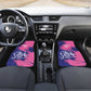 Barbados Royals Cricket Custom Car Mats Coat Of Arms Pink - Blue Color - African Pride