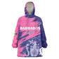 Barbados Royals Cricket Custom Kid Wearable Blanket Hoodie Coat Of Arms Pink - Blue Color - African Pride