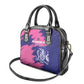 Barbados Royals Cricket Custom Shoulder Handbag Coat Of Arms Pink - Blue Color - African Pride