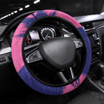 Barbados Royals Cricket Steering Wheel Cover Coat Of Arms Pink - Blue Color - African Pride