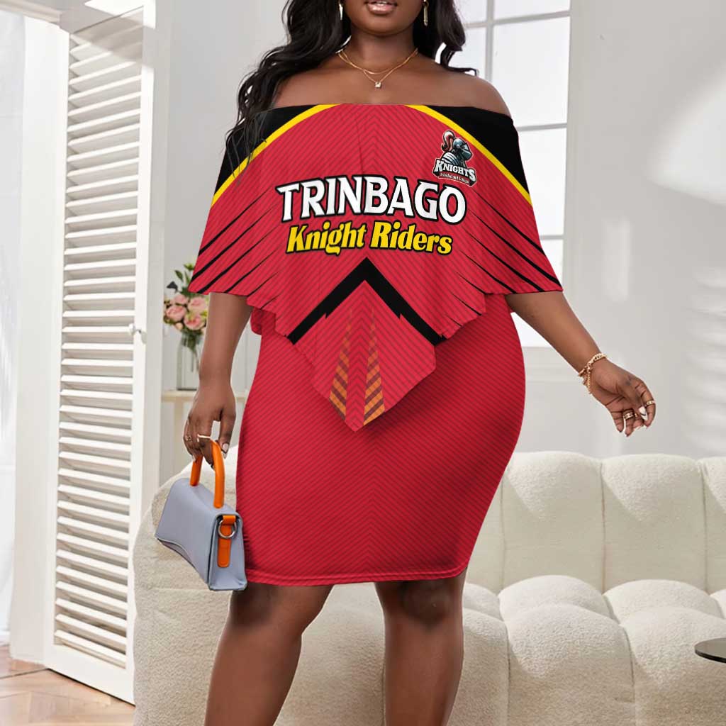 Trinidad and Tobago Cricket Custom Off Shoulder Short Dress Trinbago Strong - African Pride
