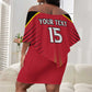 Trinidad and Tobago Cricket Custom Off Shoulder Short Dress Trinbago Strong - African Pride