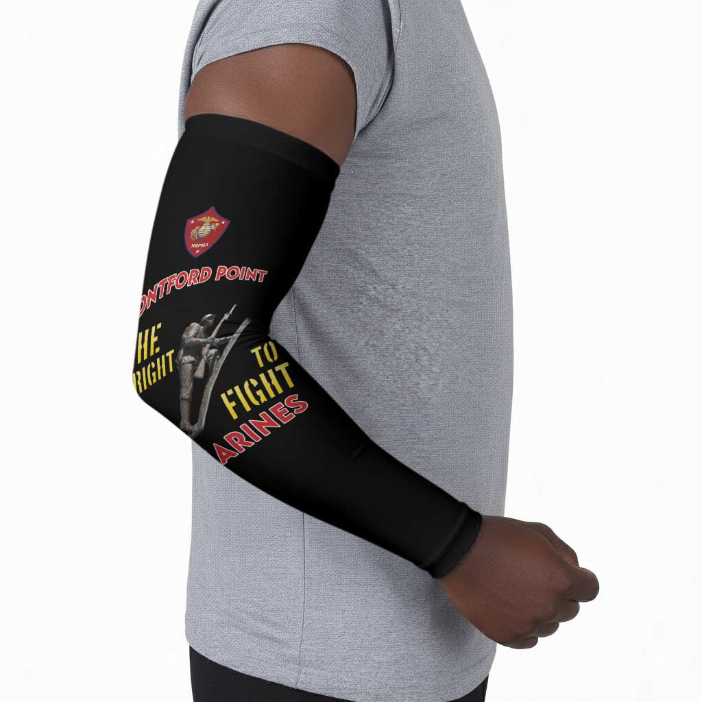 Montford Point Marines Arm Sleeves The Right To Fight - Black