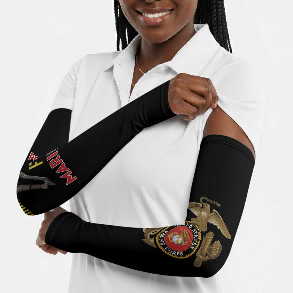 Montford Point Marines Arm Sleeves The Right To Fight - Black