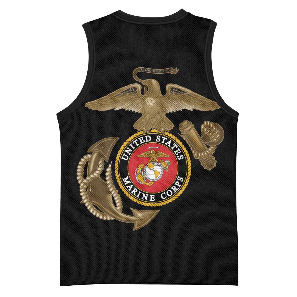 African American Heroes Basketball Jersey Montford Point Marines - Black LT15