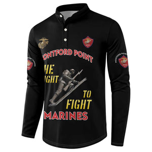 Montford Point Marines Button Sweatshirt The Right To Fight - Black