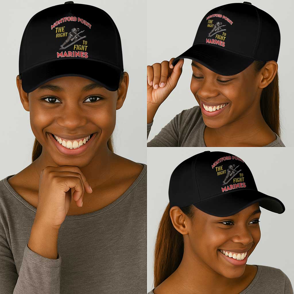 Montford Point Marines Classic Cap The Right To Fight - Black - African Pride