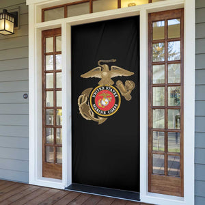 Montford Point Marines Door Cover The Right To Fight - Black