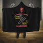 African American Heroes Hooded Blanket Montford Point Marines - Black - African Pride