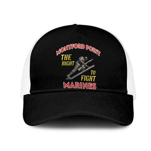 Montford Point Marines Mesh Trucker Cap The Right To Fight - Black - African Pride