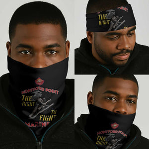 African American Heroes Neck Gaiter Montford Point Marines - Black LT15