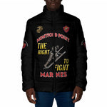 Montford Point Marines Padded Jacket The Right To Fight - Black