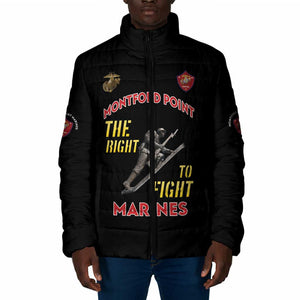 Montford Point Marines Padded Jacket The Right To Fight - Black