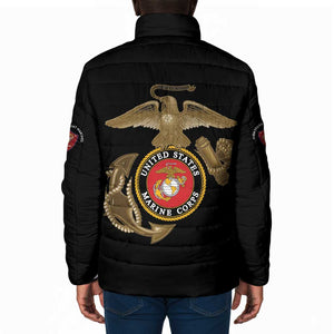Montford Point Marines Padded Jacket The Right To Fight - Black