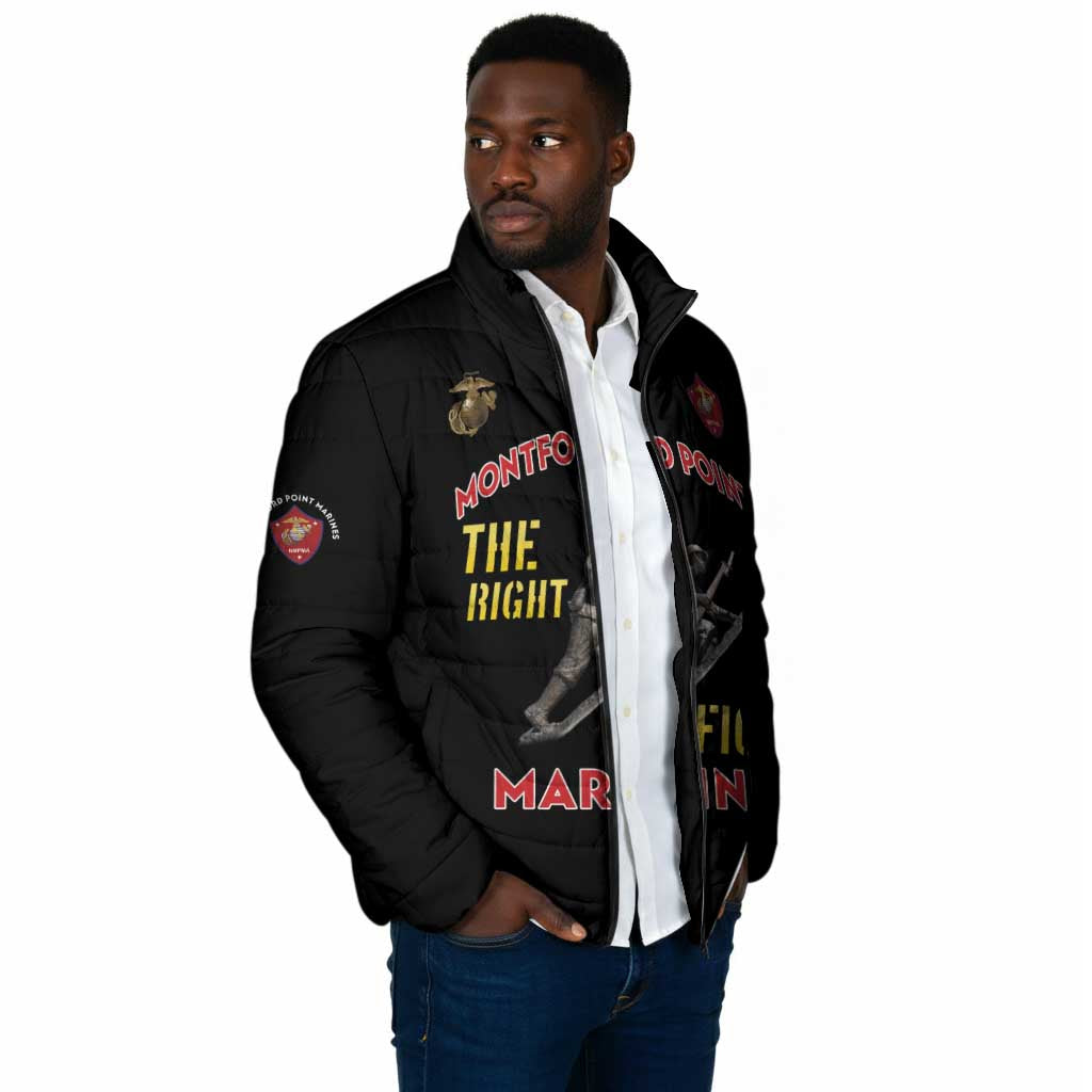 Montford Point Marines Padded Jacket The Right To Fight - Black