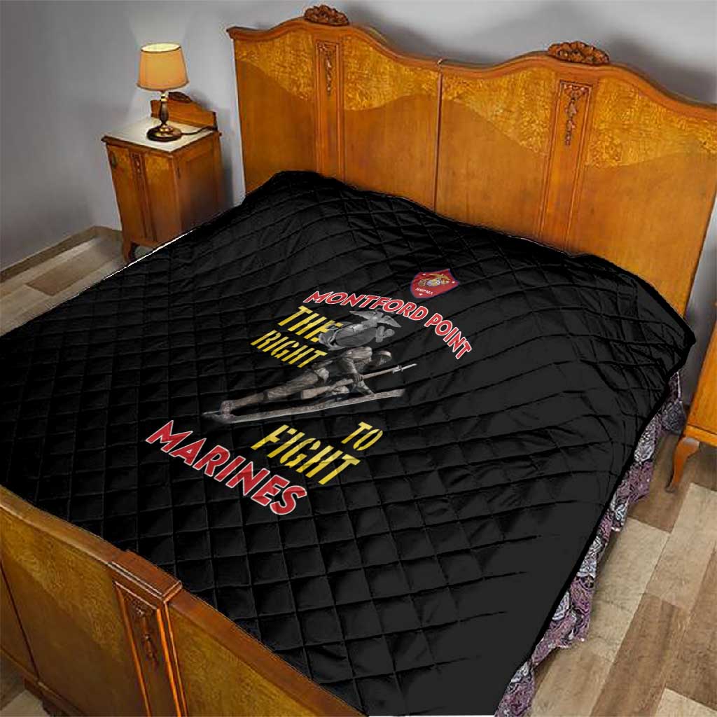 African American Heroes Quilt Montford Point Marines - Black - African Pride