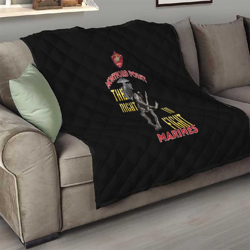 African American Heroes Quilt Montford Point Marines - Black - African Pride
