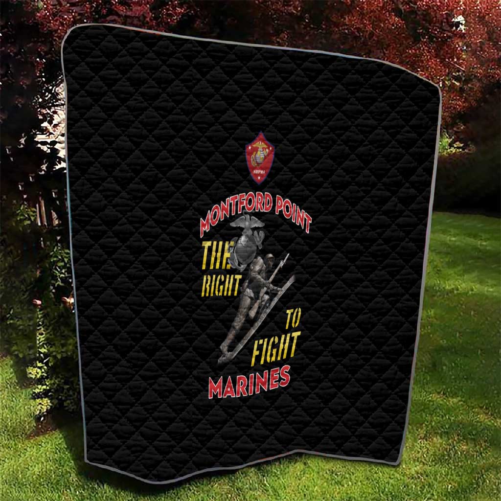 African American Heroes Quilt Montford Point Marines - Black - African Pride