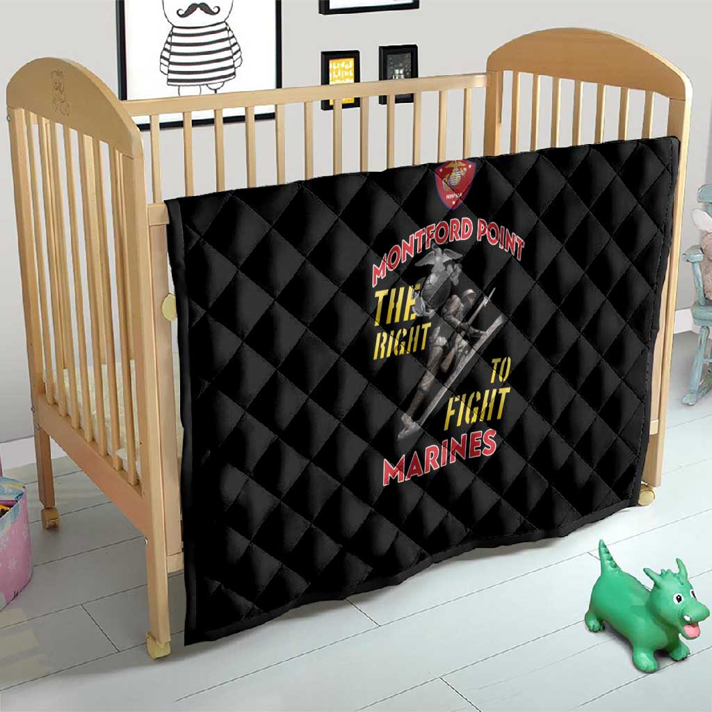 African American Heroes Quilt Montford Point Marines - Black - African Pride