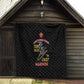 African American Heroes Quilt Montford Point Marines - Black - African Pride
