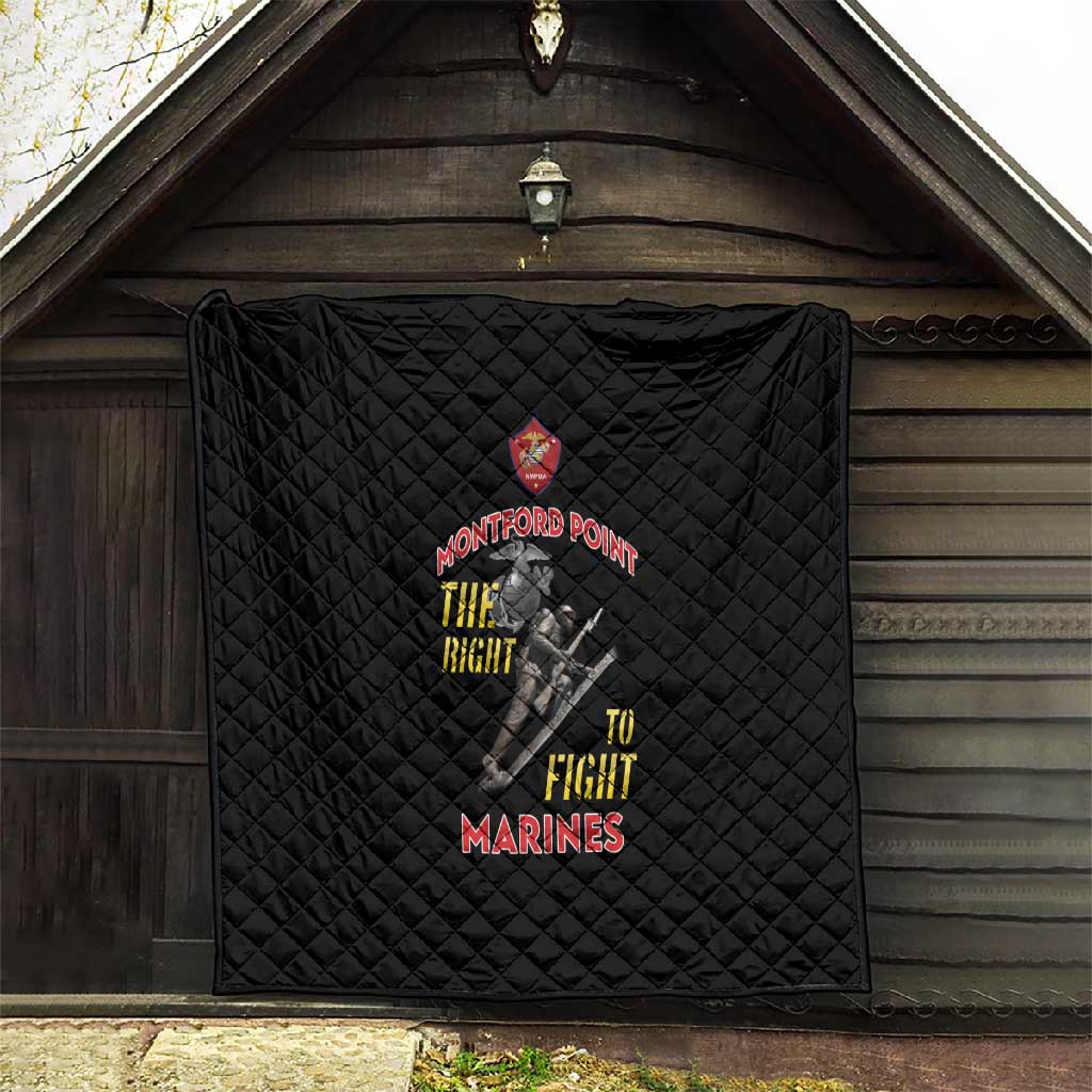 African American Heroes Quilt Montford Point Marines - Black - African Pride