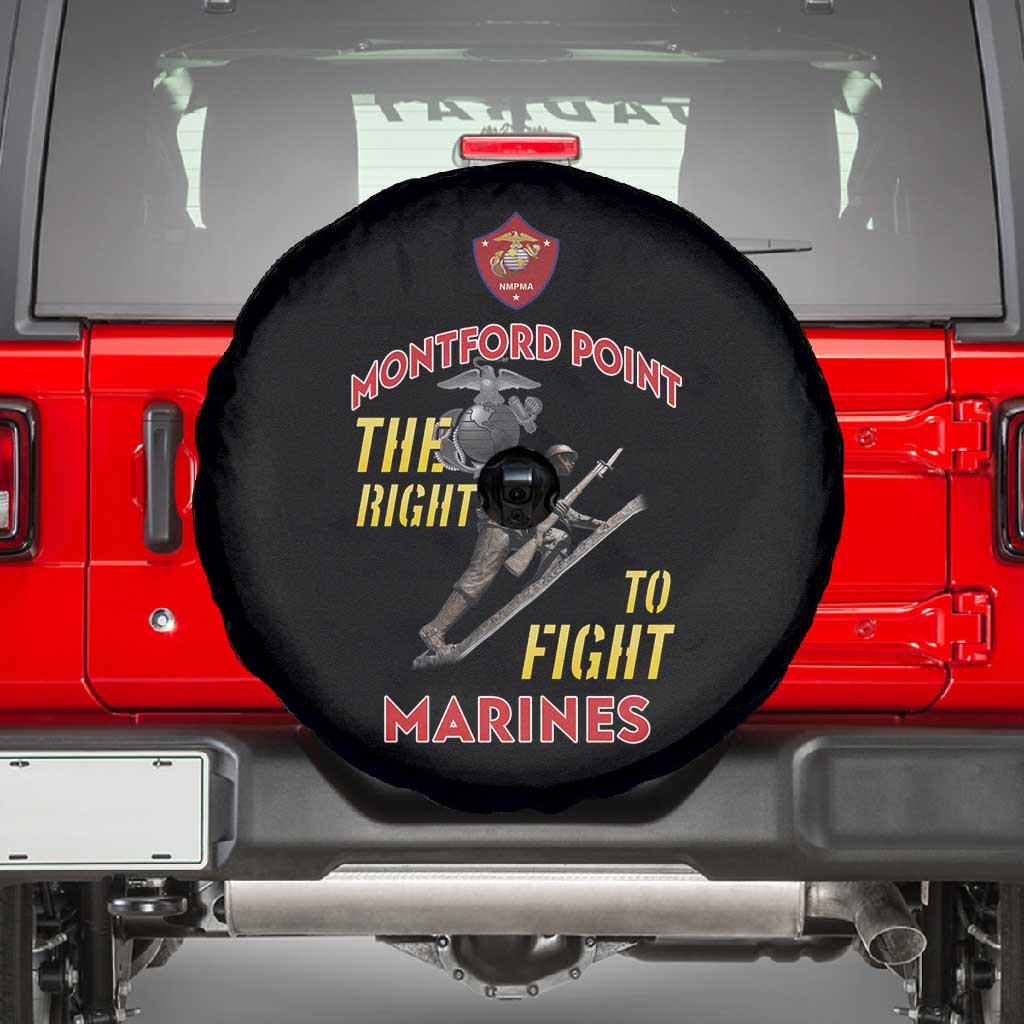 African American Heroes Spare Tire Cover Montford Point Marines - Black - African Pride