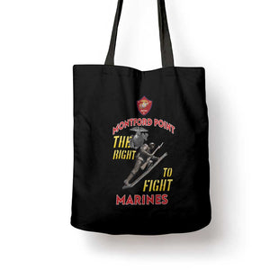Montford Point Marines Tote Bag The Right To Fight - Black