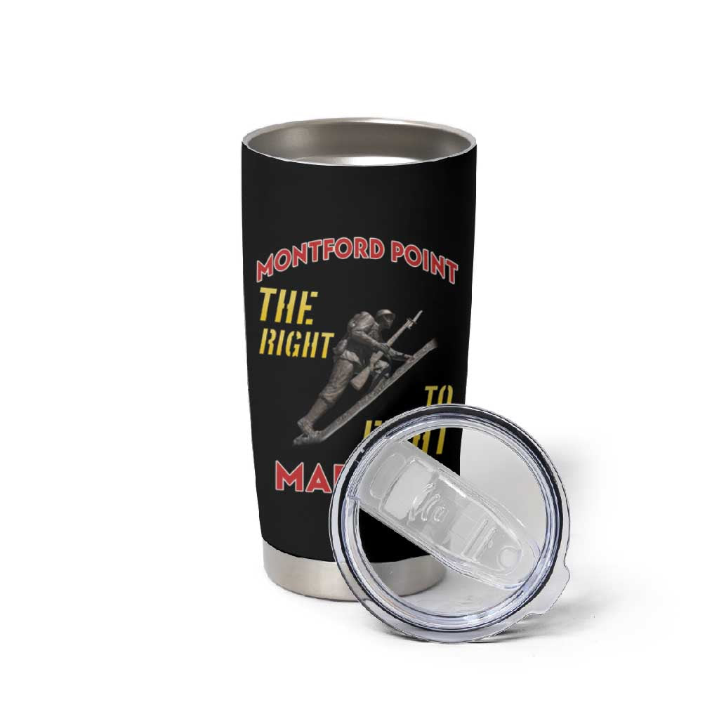 African American Heroes Tumbler Cup Montford Point Marines - Black - African Pride