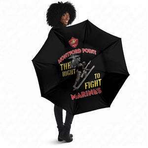 Montford Point Marines Umbrella The Right To Fight - Black