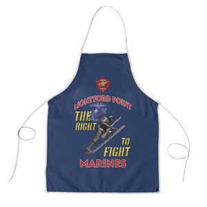 Montford Point Marines Apron The Right To Fight - Blue