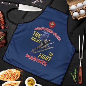 Montford Point Marines Apron The Right To Fight - Blue