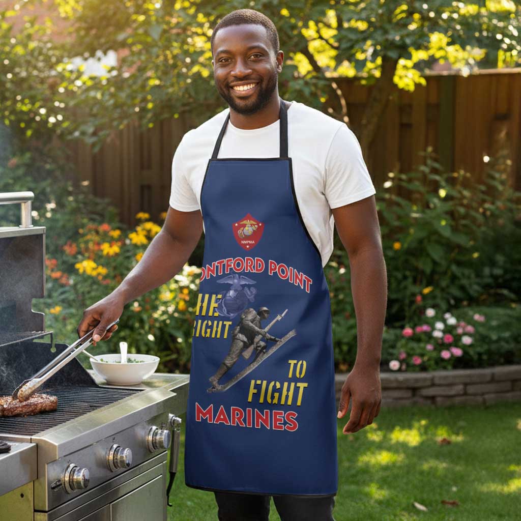 Montford Point Marines Apron The Right To Fight - Blue