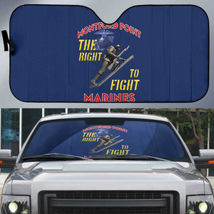 Montford Point Marines Auto Sun Shade The Right To Fight - Blue