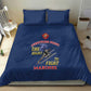 African American Heroes Bedding Set Montford Point Marines - Blue - African Pride