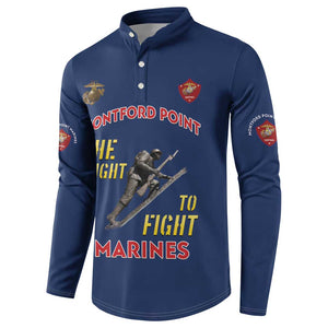 Montford Point Marines Button Sweatshirt The Right To Fight - Blue