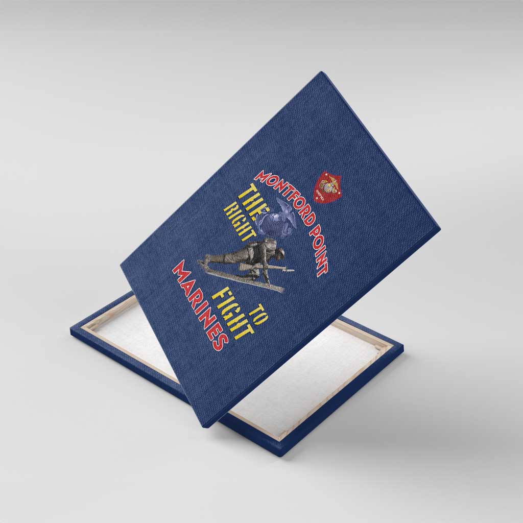 African American Heroes Canvas Wall Art Montford Point Marines - Blue - African Pride