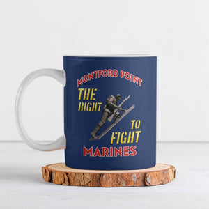 Montford Point Marines Ceramic Mug The Right To Fight - Blue