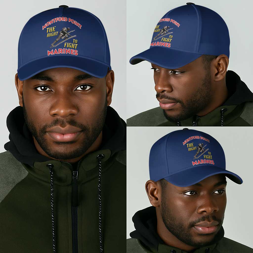 Montford Point Marines Classic Cap The Right To Fight - Blue - African Pride