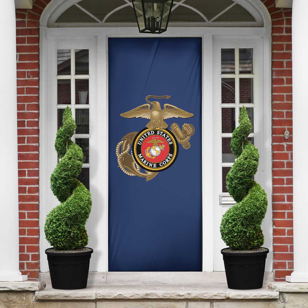 Montford Point Marines Door Cover The Right To Fight - Blue