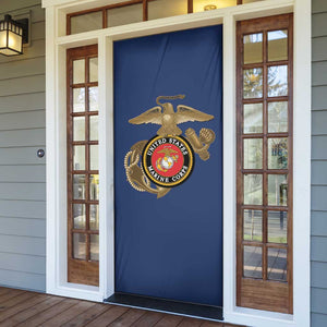 Montford Point Marines Door Cover The Right To Fight - Blue