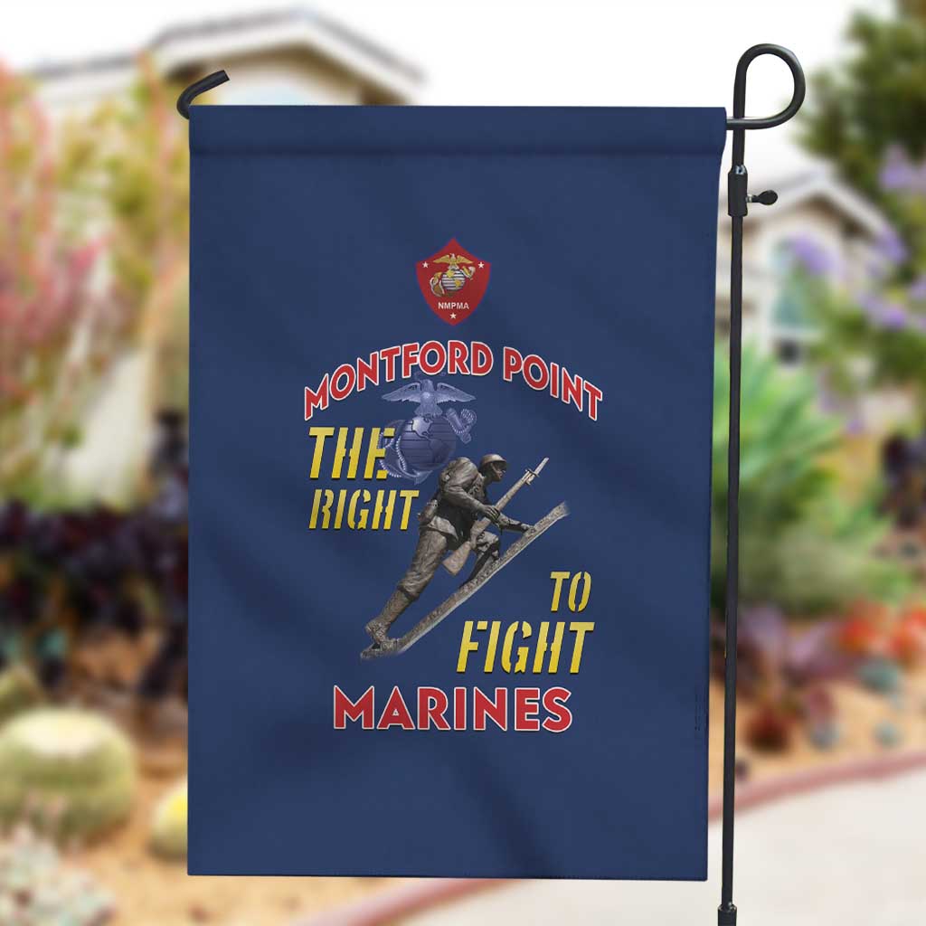 African American Heroes Garden Flag Montford Point Marines - Blue - African Pride