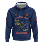 African American Heroes Hoodie Montford Point Marines - Blue - African Pride