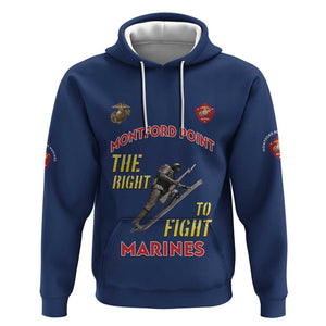 African American Heroes Hoodie Montford Point Marines - Blue - African Pride