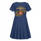 African American Heroes Kid Short Sleeve Dress Montford Point Marines - Blue - African Pride
