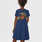 African American Heroes Kid Short Sleeve Dress Montford Point Marines - Blue - African Pride