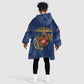 African American Heroes Kid Wearable Blanket Hoodie Montford Point Marines - Blue - African Pride