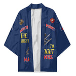 Montford Point Marines Kimono The Right To Fight - Blue