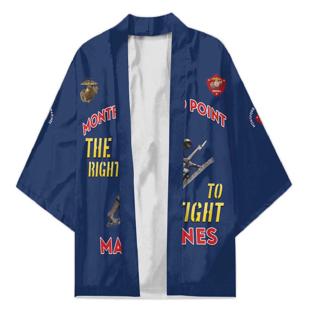 Montford Point Marines Kimono The Right To Fight - Blue